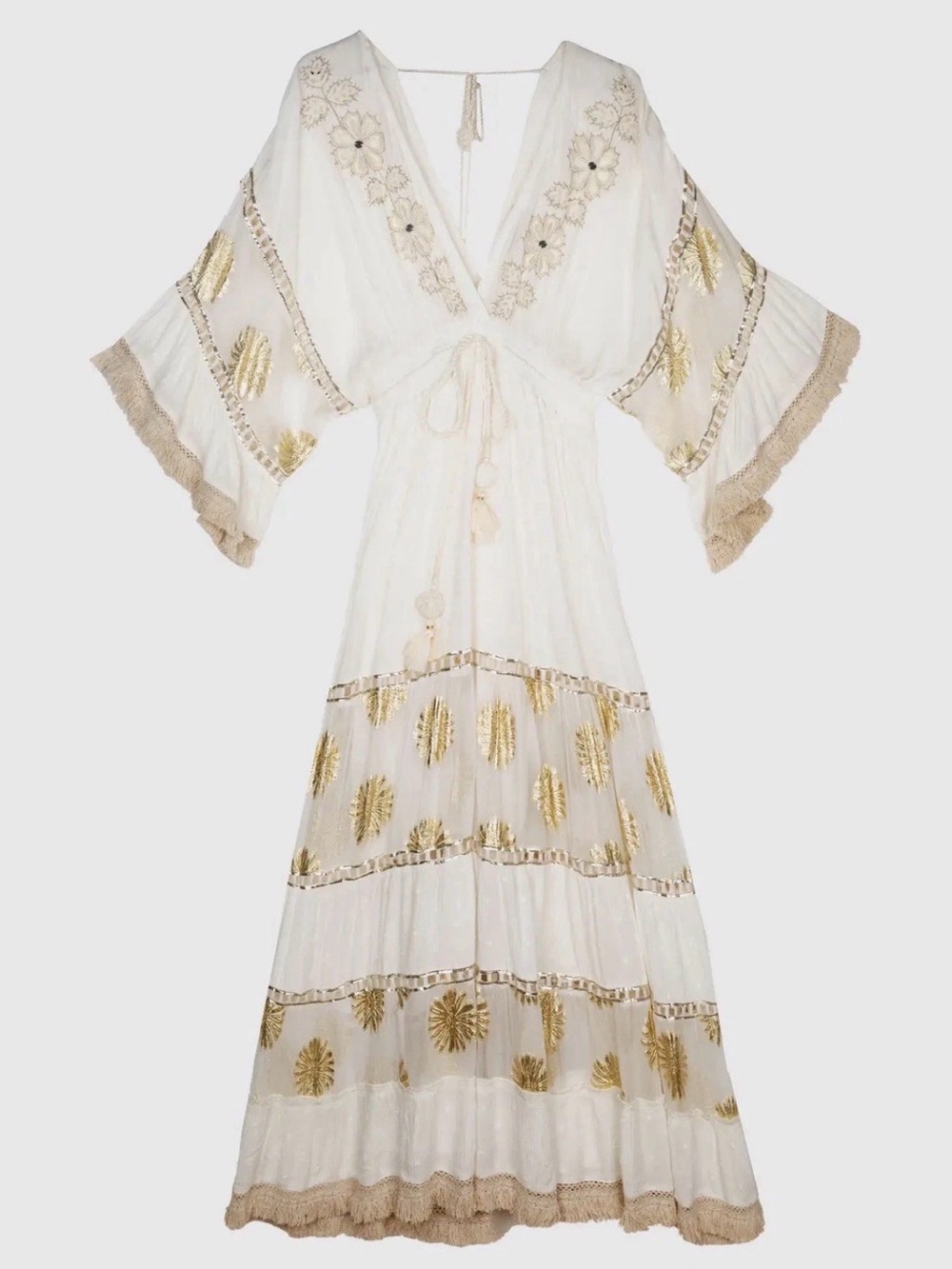 Piti Cuiti Manila Blanco Long Dress BNWT - Size L - Picture 4 of 5